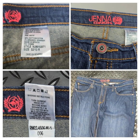 Cinch Jenna 32R Slim Bootcut Stretch Denim Western Jeans 32x32 - Picture 8 of 14